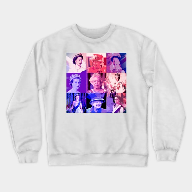 Queen Elizabeth Warhol Crewneck Sweatshirt by Graph'Contact